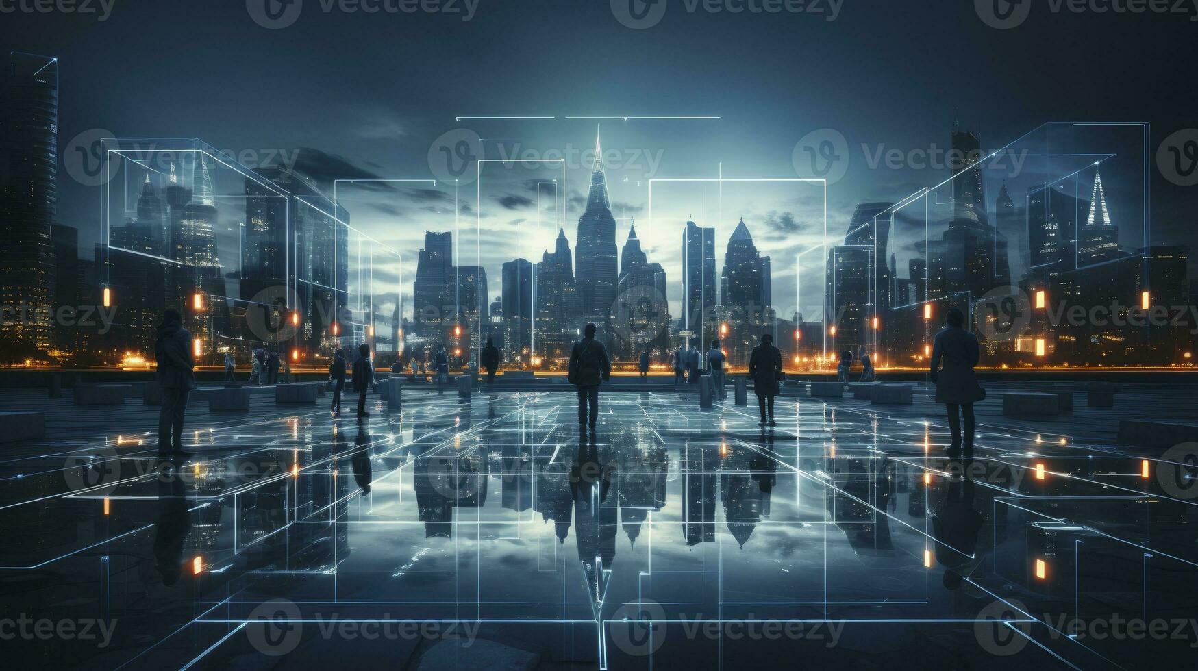 AI generated Cybersecurity in the Digital Business Landscape. AI Generated photo