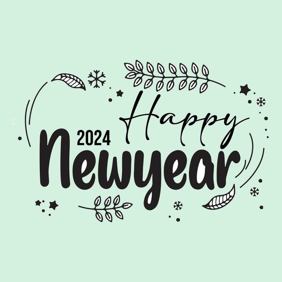 Happy 2024 New Year Vector Design