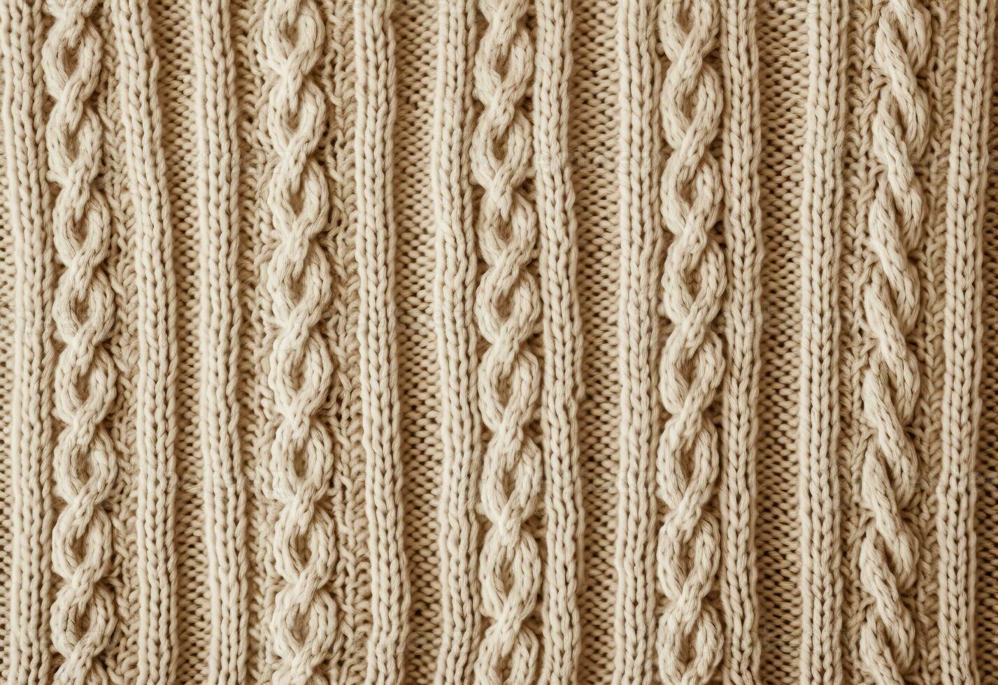 AI generated Knitted sweater texture, background with copy space. AI Generated photo