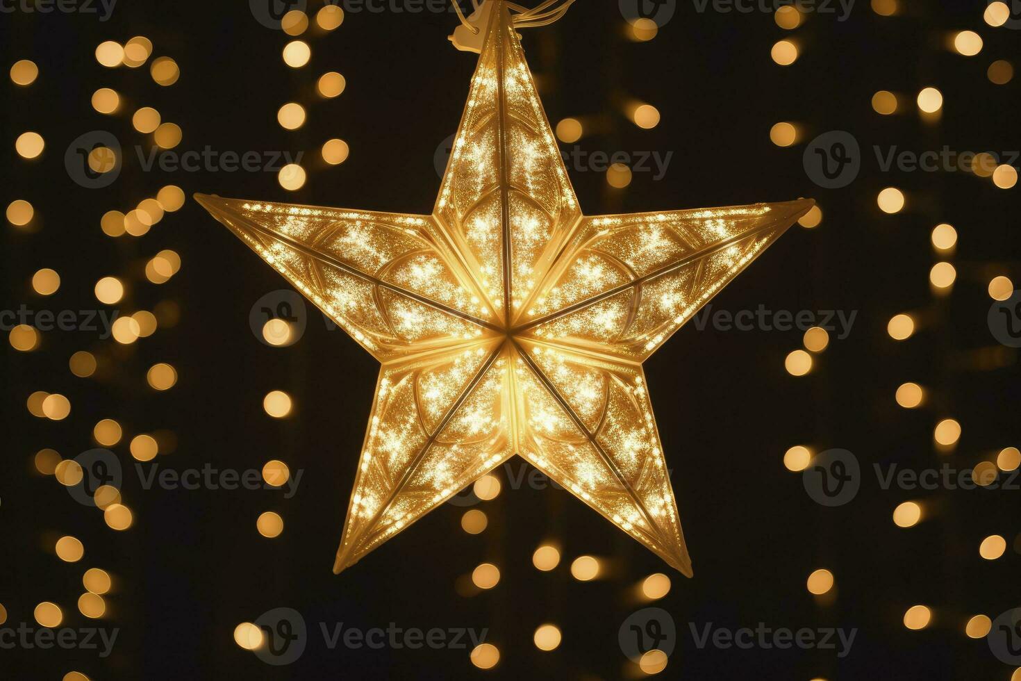 AI generated Christmas Star Decorations. AI Generated photo