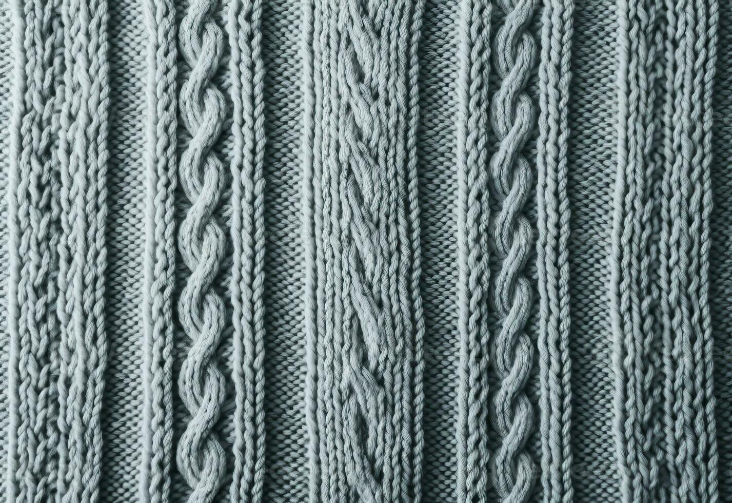 AI generated Knitted sweater texture, background with copy space. AI Generated photo
