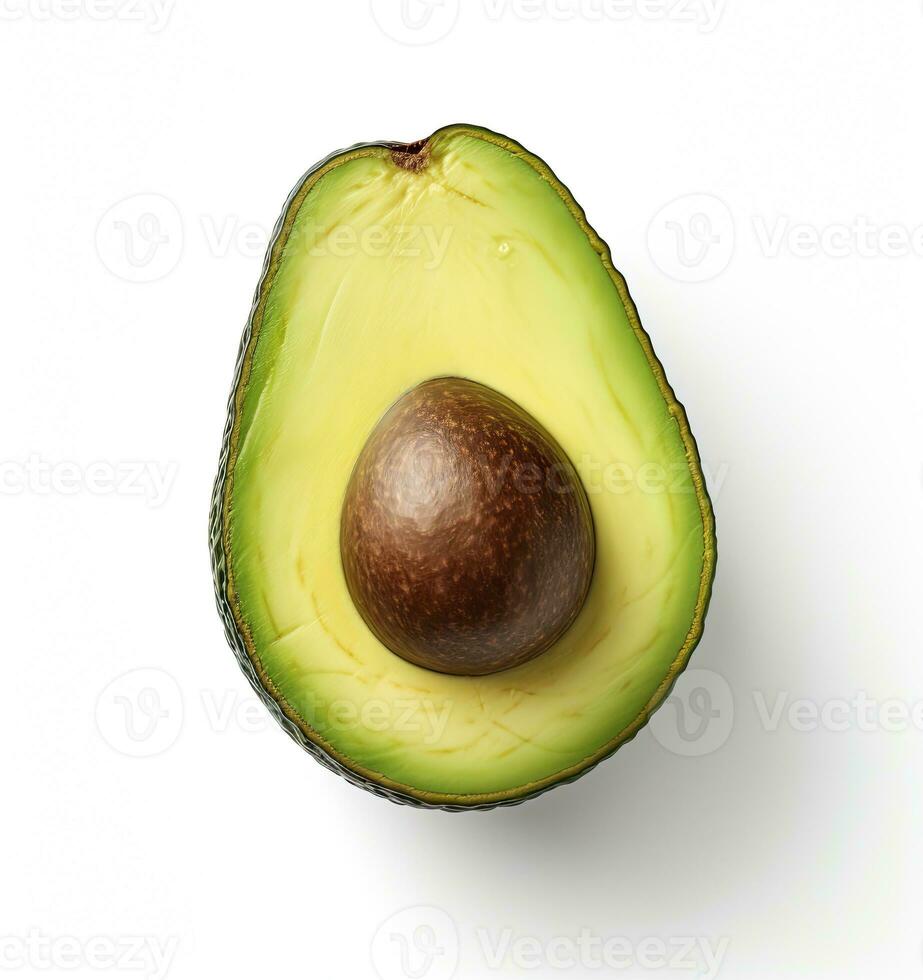 ai generado aguacate en blanco antecedentes. ai generado foto