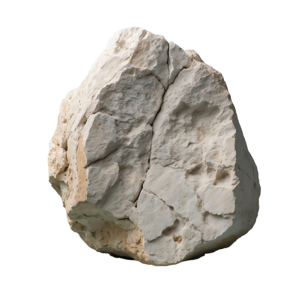 AI generated Limestone rock isolated on transparent background png