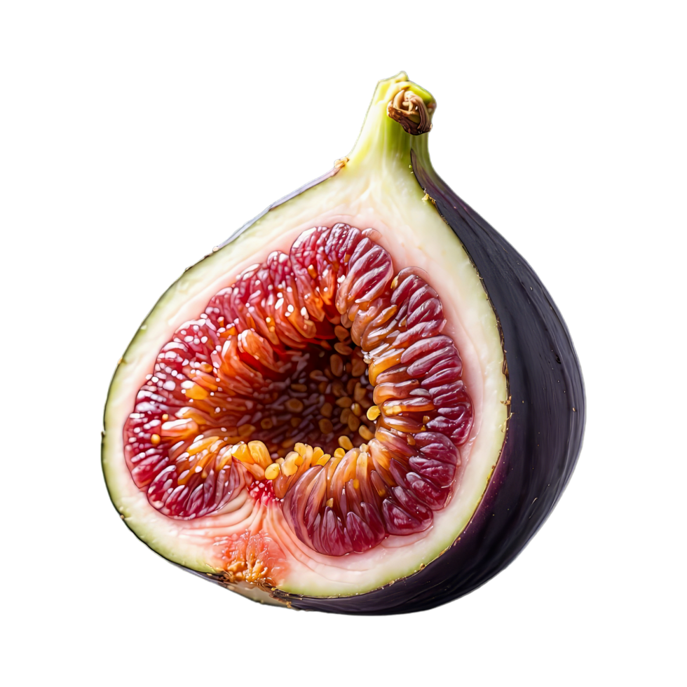 AI generated Figs sliced isolated on transparent background png
