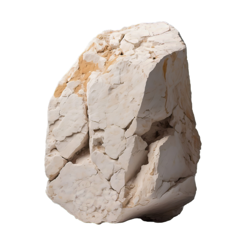 AI generated Limestone rock isolated on transparent background png