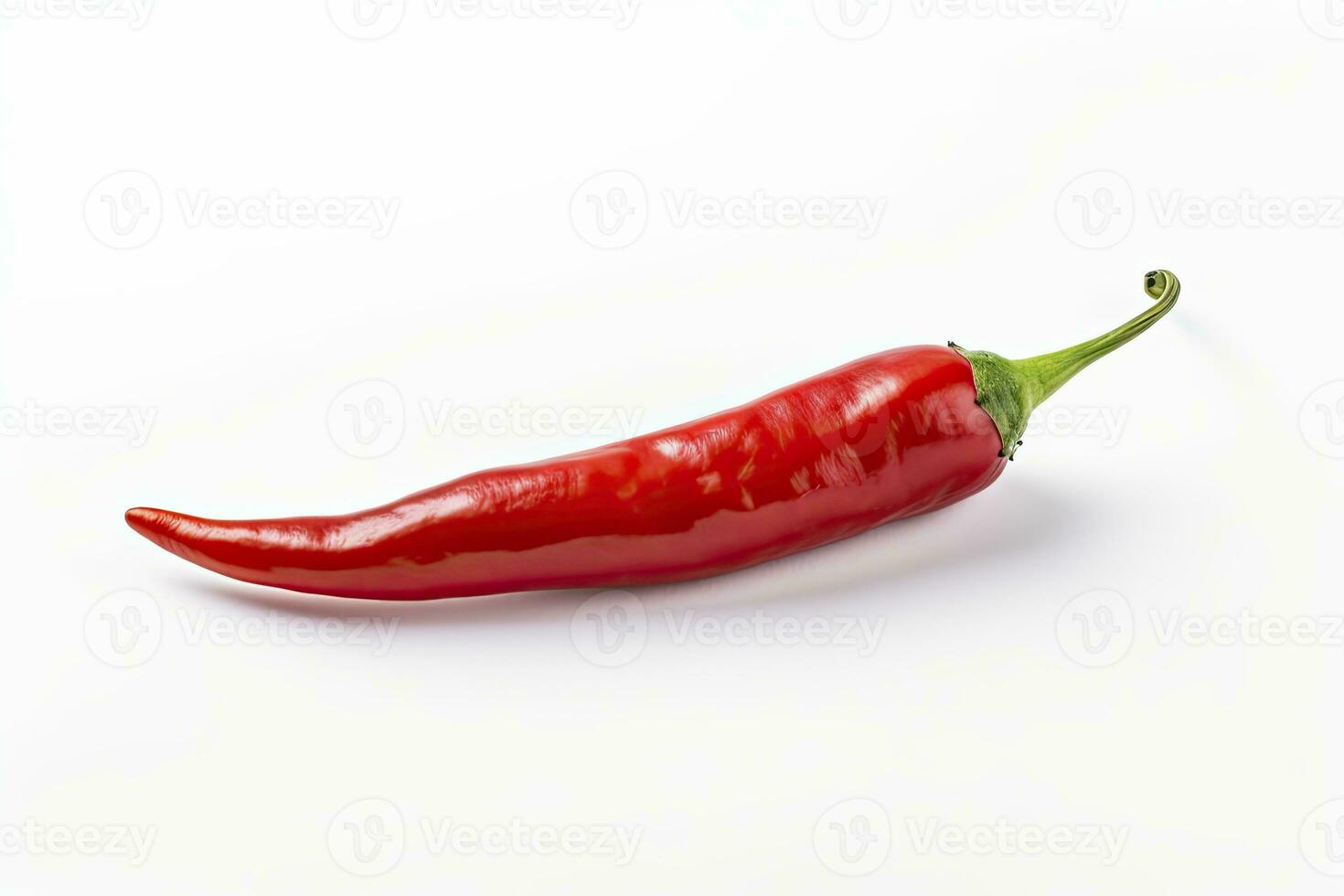 AI generated A Red chili pepper is isolated on a white background. AI Generated photo