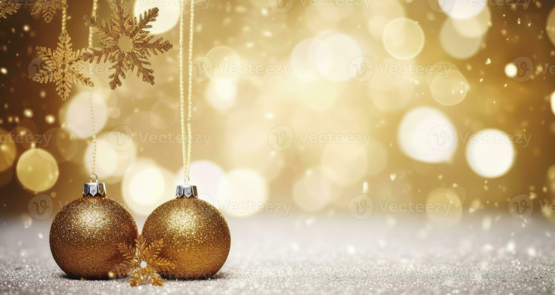 AI generated Christmas boll with Christmas background. AI Generated photo