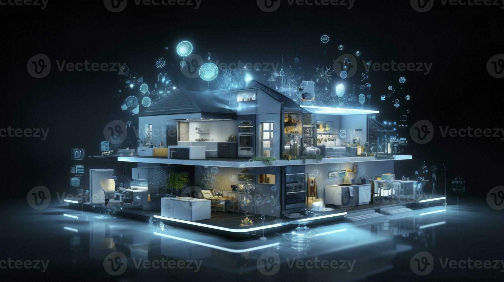 AI generated Connected Living, The IoT Revolution in Smart Homes. AI Generated photo