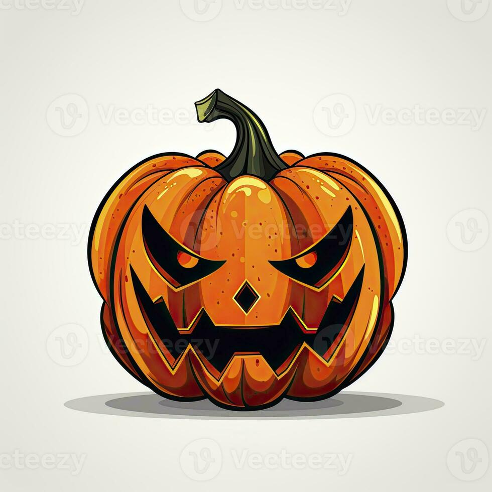 AI generated Halloween object on white background. AI Generated photo