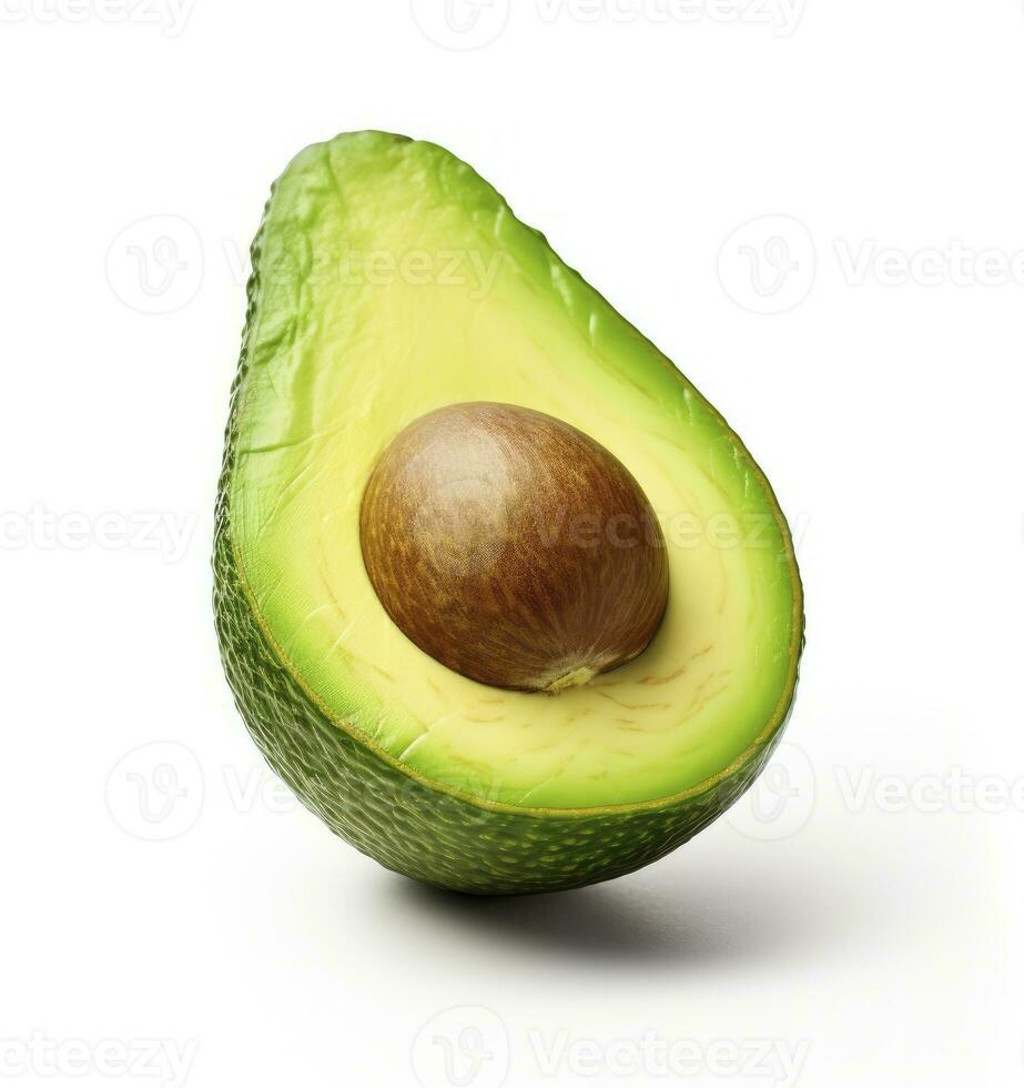 ai generado aguacate en blanco antecedentes. ai generado foto