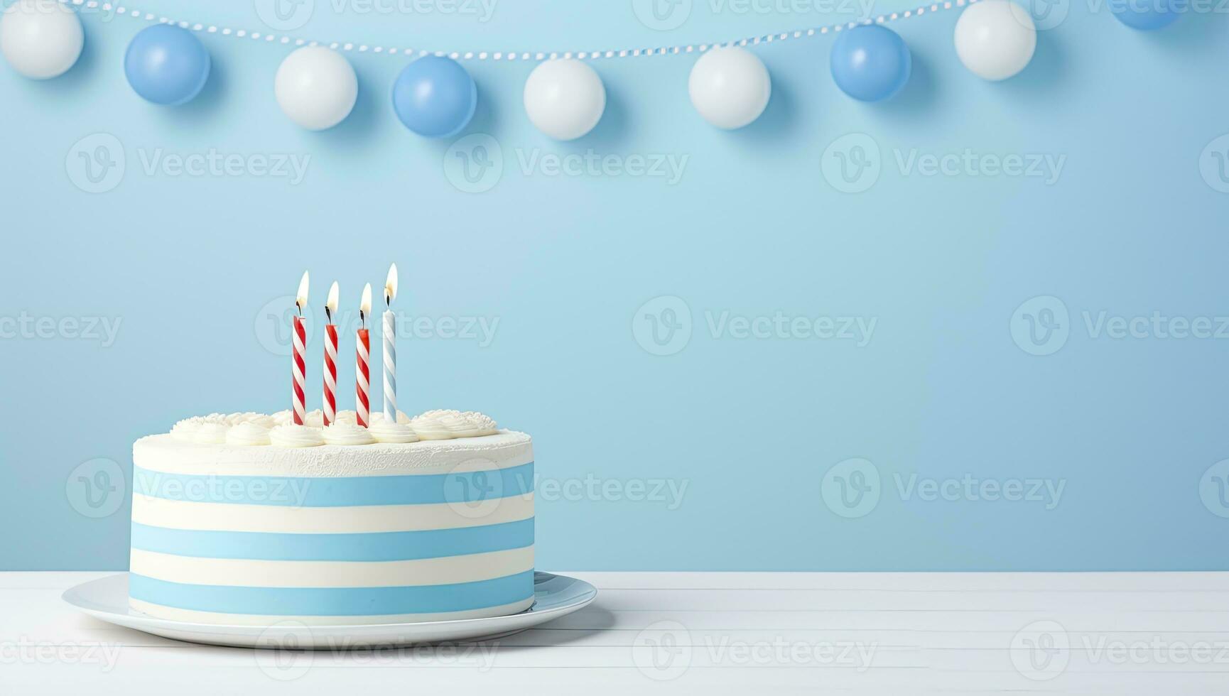 AI generated Happy Birthday cake for party. AI Generated photo