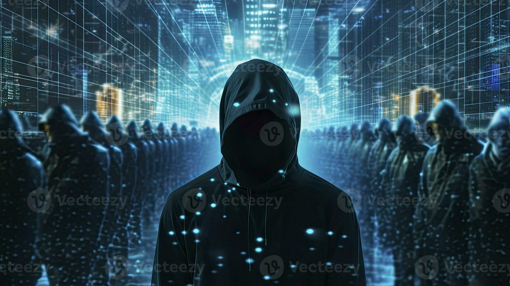 AI generated Unveiling the Anonymous Hacker. Digital Intrigue, Invisible Threats. AI Generated photo