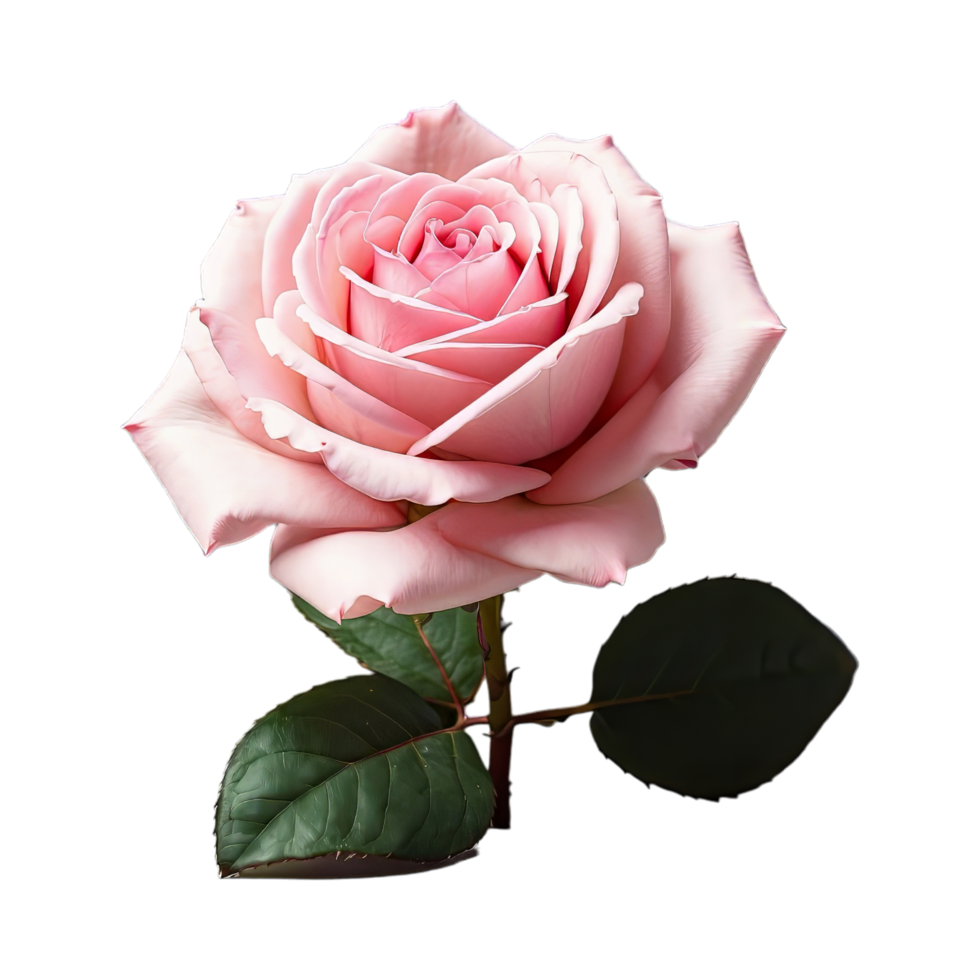 AI generated pink rose isolated on transparent background png