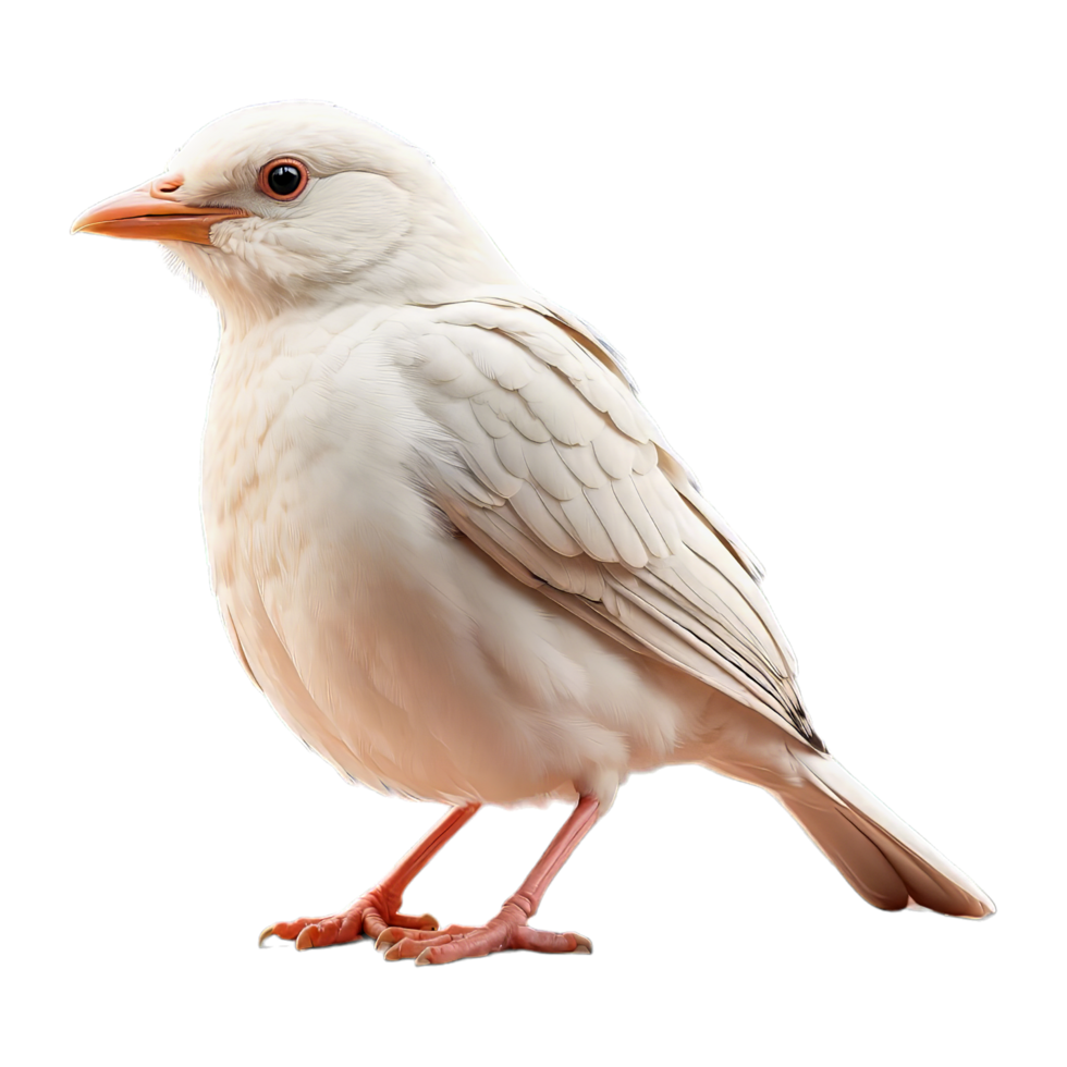 AI generated pale bird isolated on transparent background png