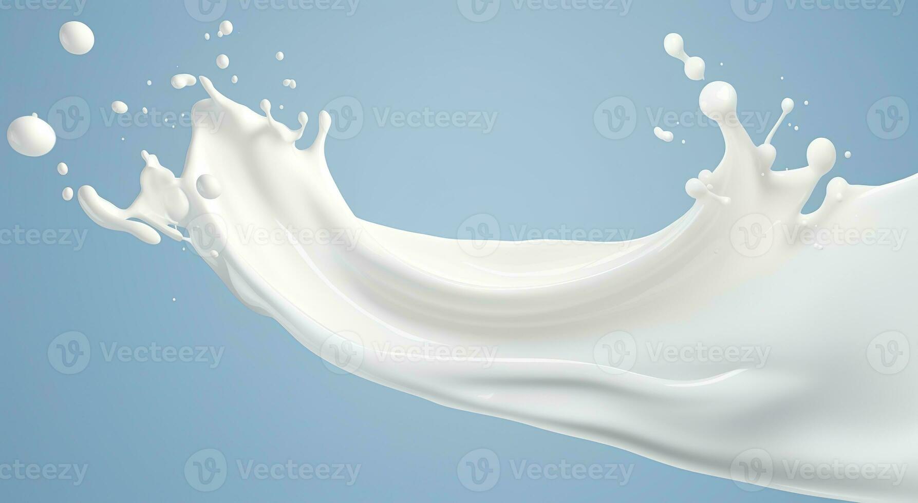 AI generated White milk splash isolated on background, liquid or Yogurt splash,  3d illustration. Generative AI photo