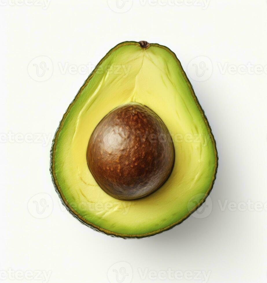 ai generado aguacate en blanco antecedentes. ai generado foto