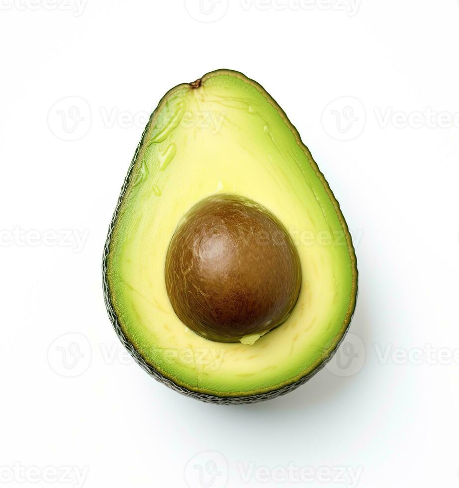 AI generated Avocado on white background. AI Generated photo