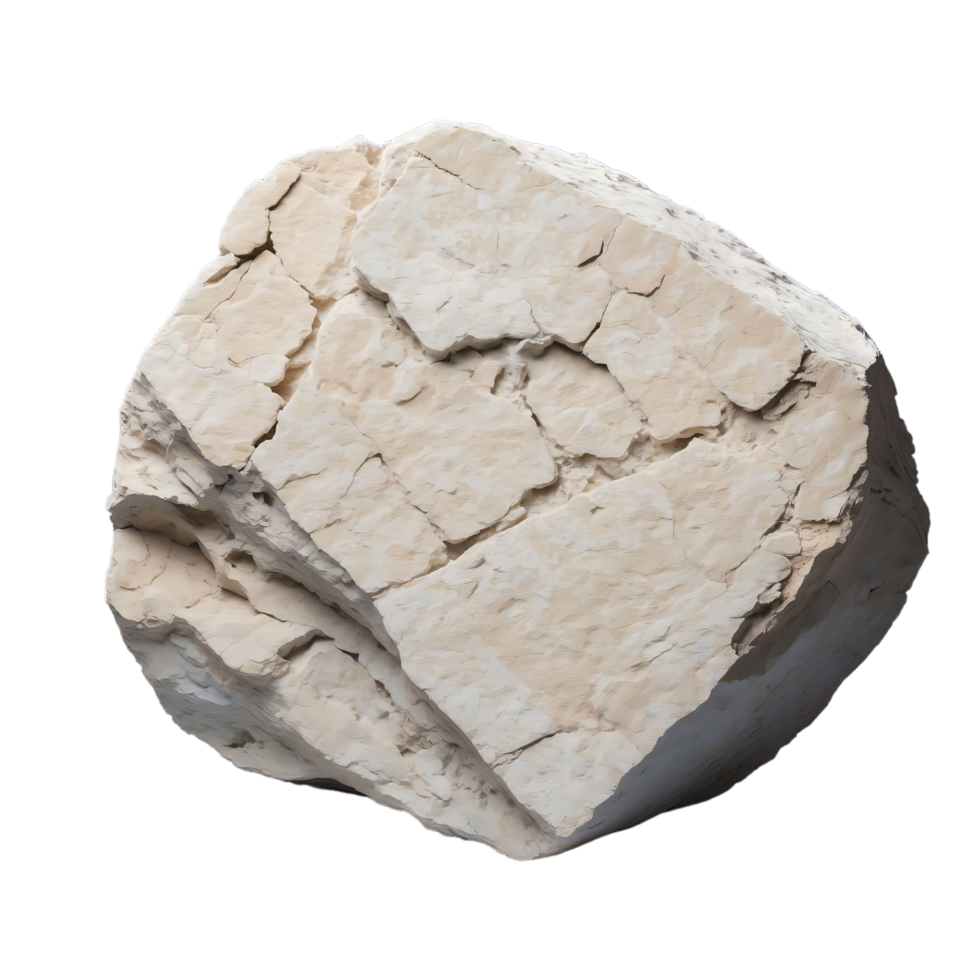 AI generated Limestone rock isolated on transparent background png