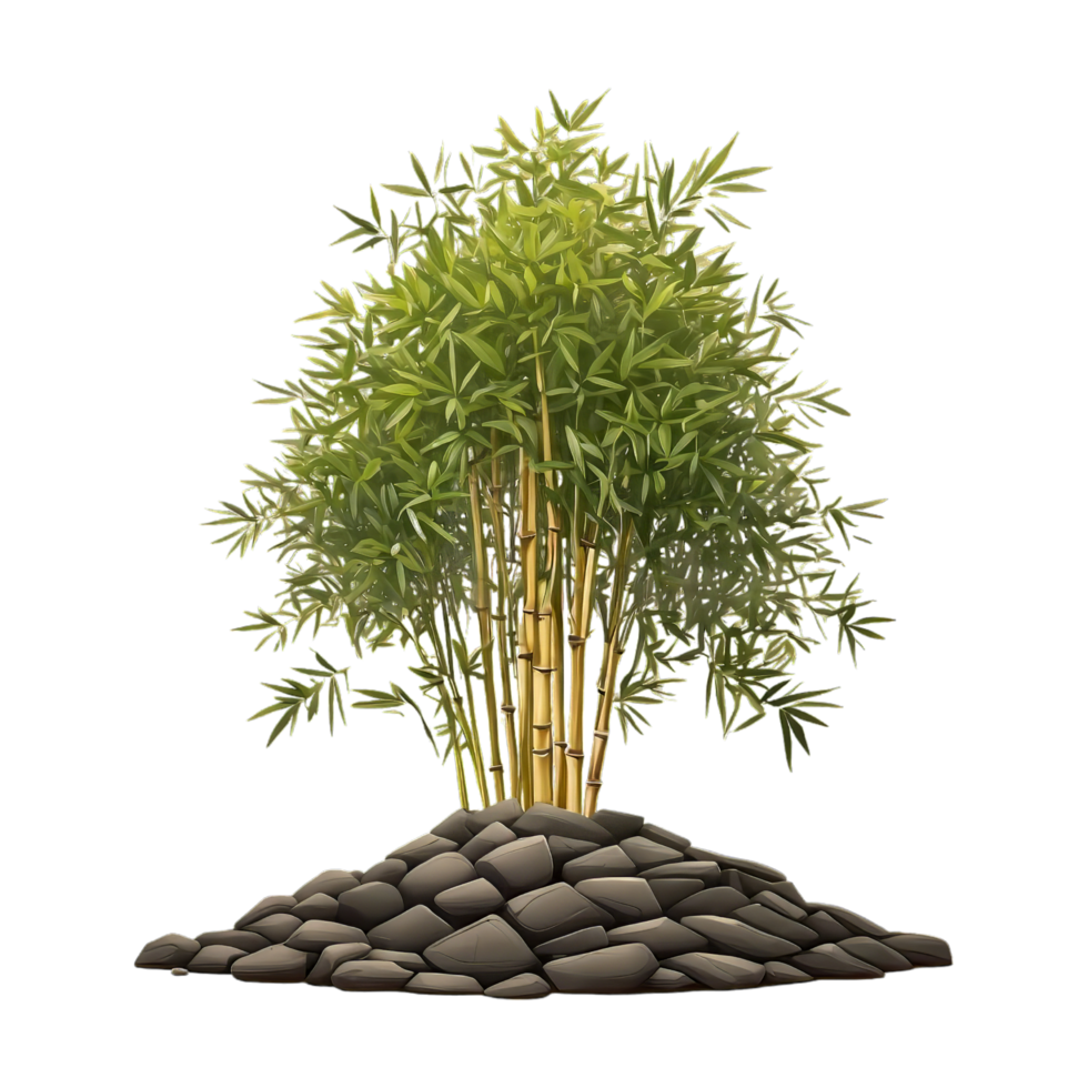 AI generated Bamboo isolated on transparent background png