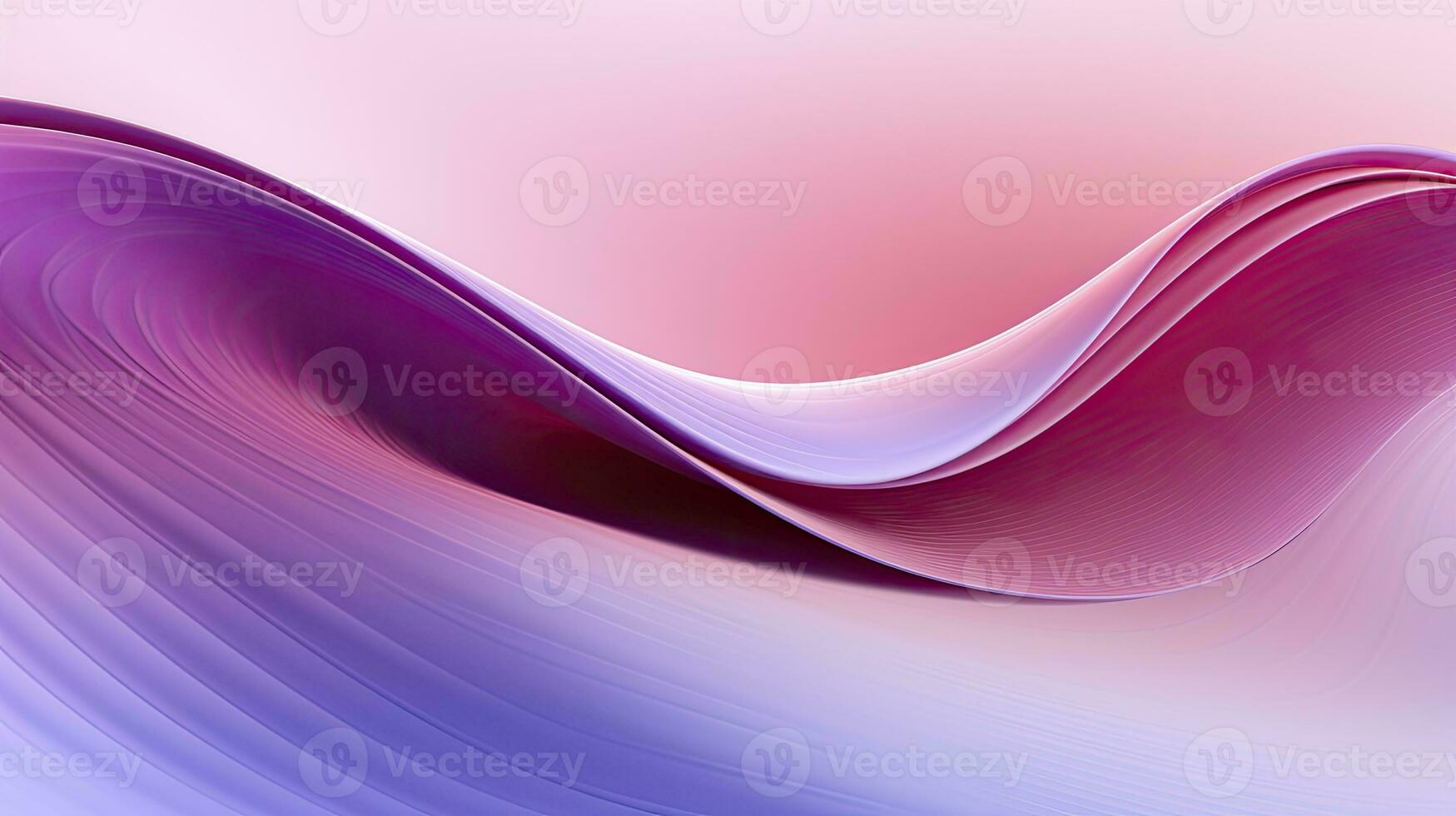 AI generated Abstract 3D image of digital waves in shades of pink and purple. AI Generated photo