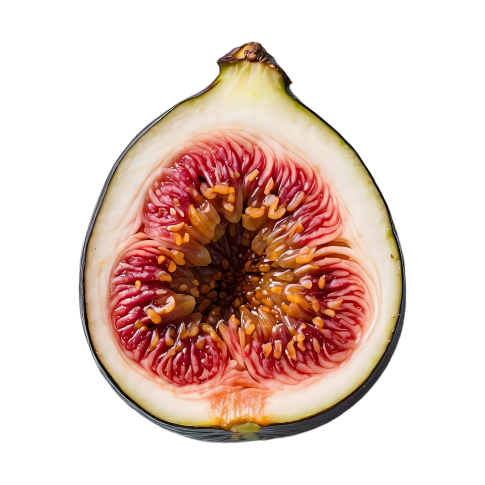 AI generated Figs sliced isolated on transparent background png
