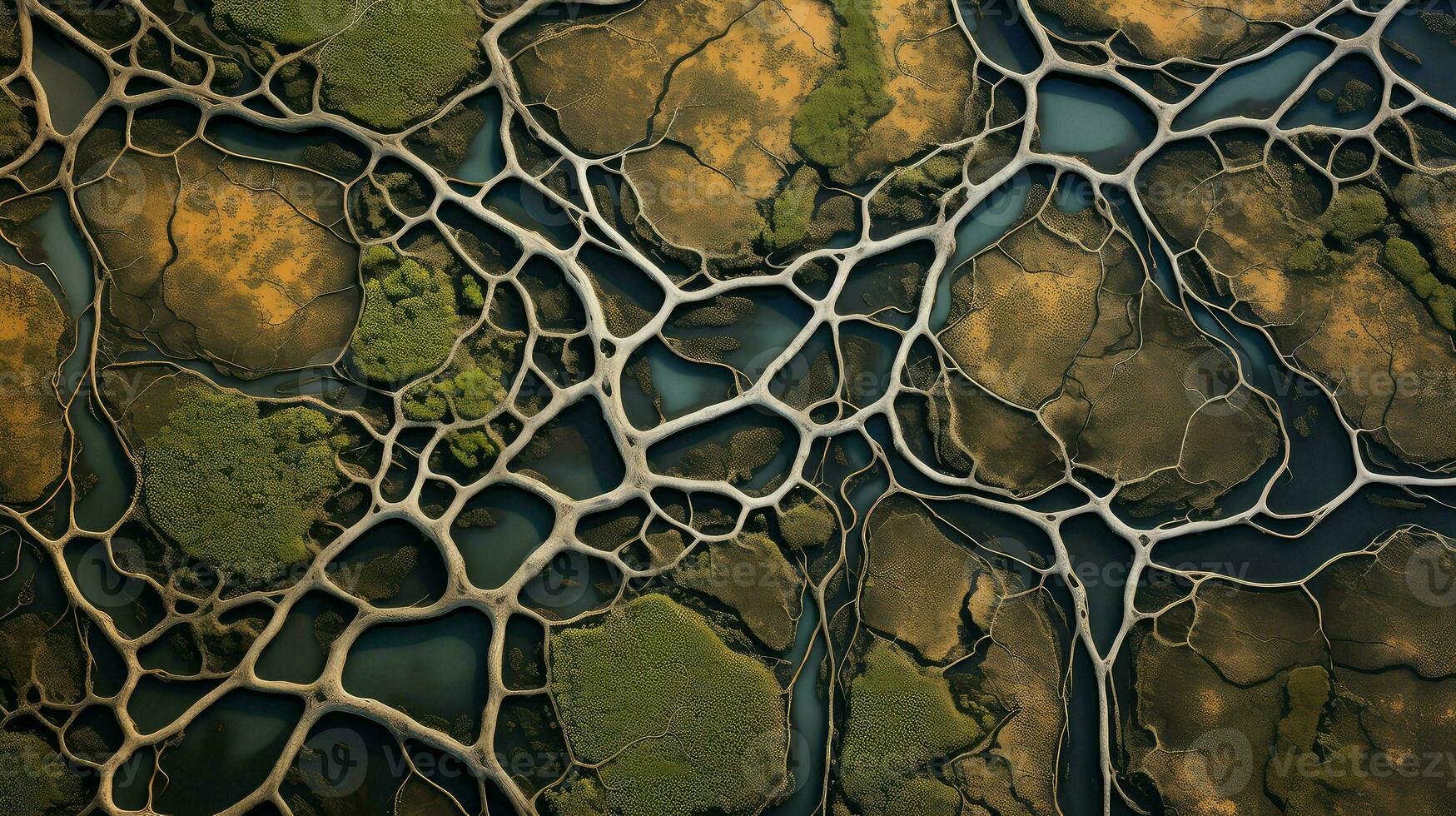 AI generated carbon peat swamp landscape photo