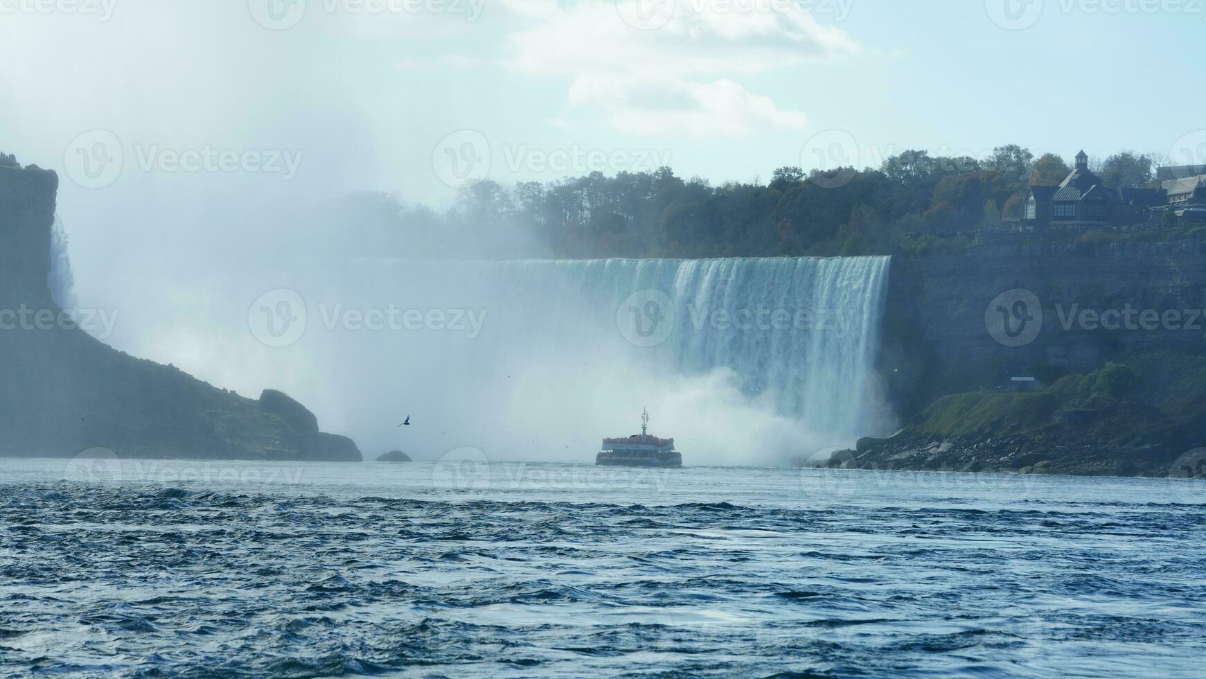 The beautiful Niagara waterfall landscape in autumn photo