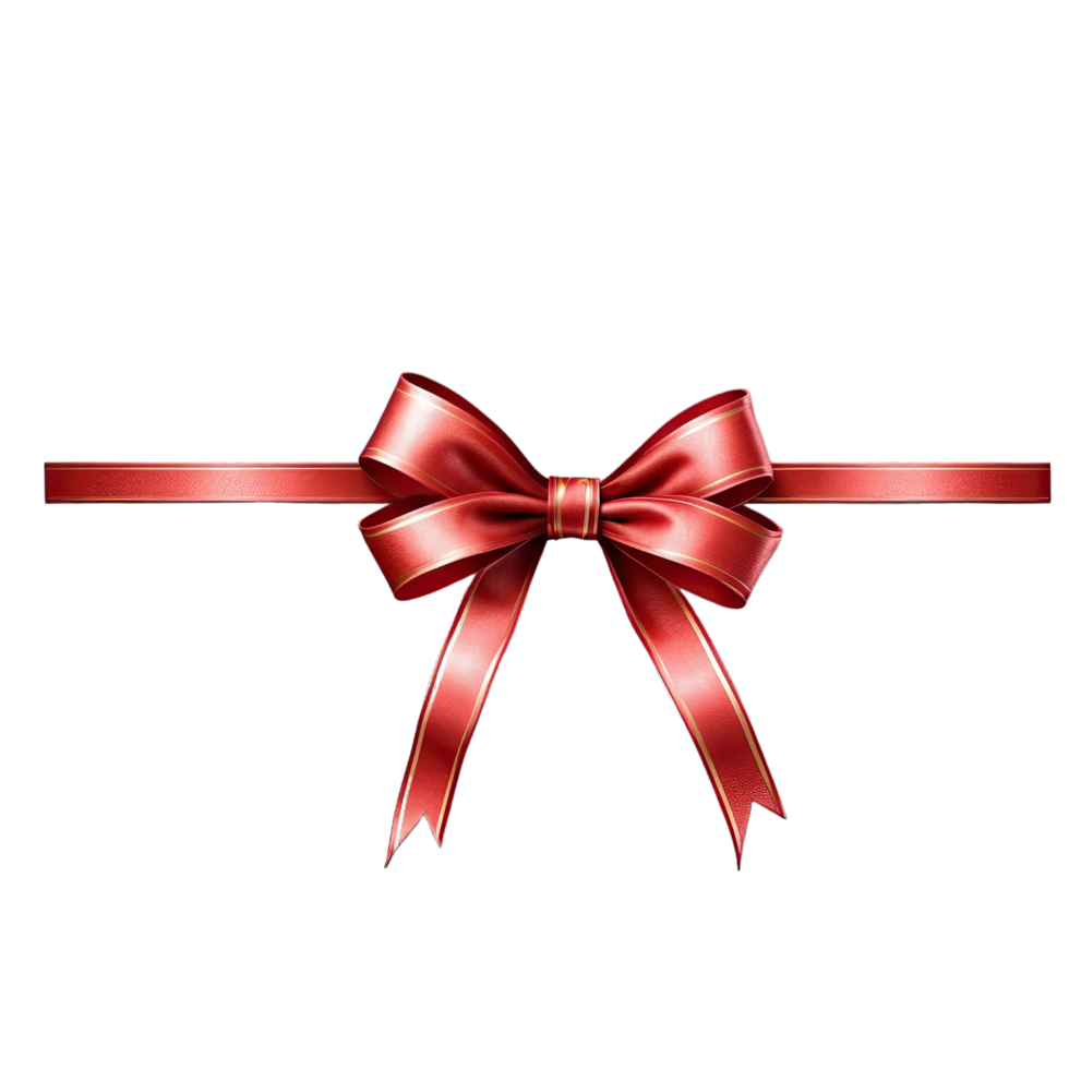AI generated set bow isolated on transparent background png