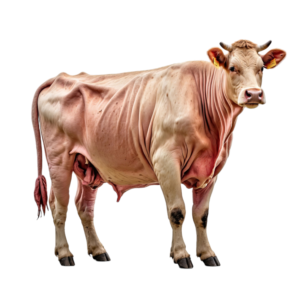 AI generated meat cow shoulder isolated on transparent background png