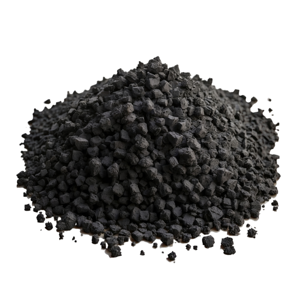 AI generated Activated carbon isolated on transparent background png