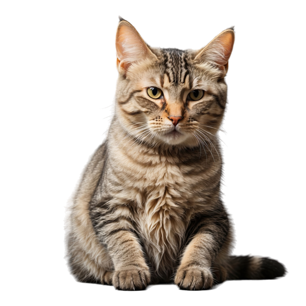 AI generated Portrait of a cat isolated on transparent background png