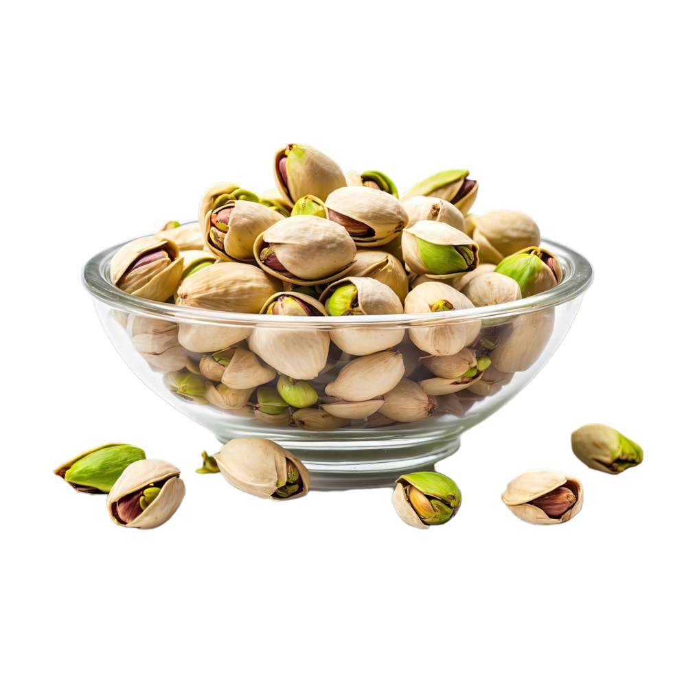 AI generated Pistachio that is cooked by heat isolated on transparent background png