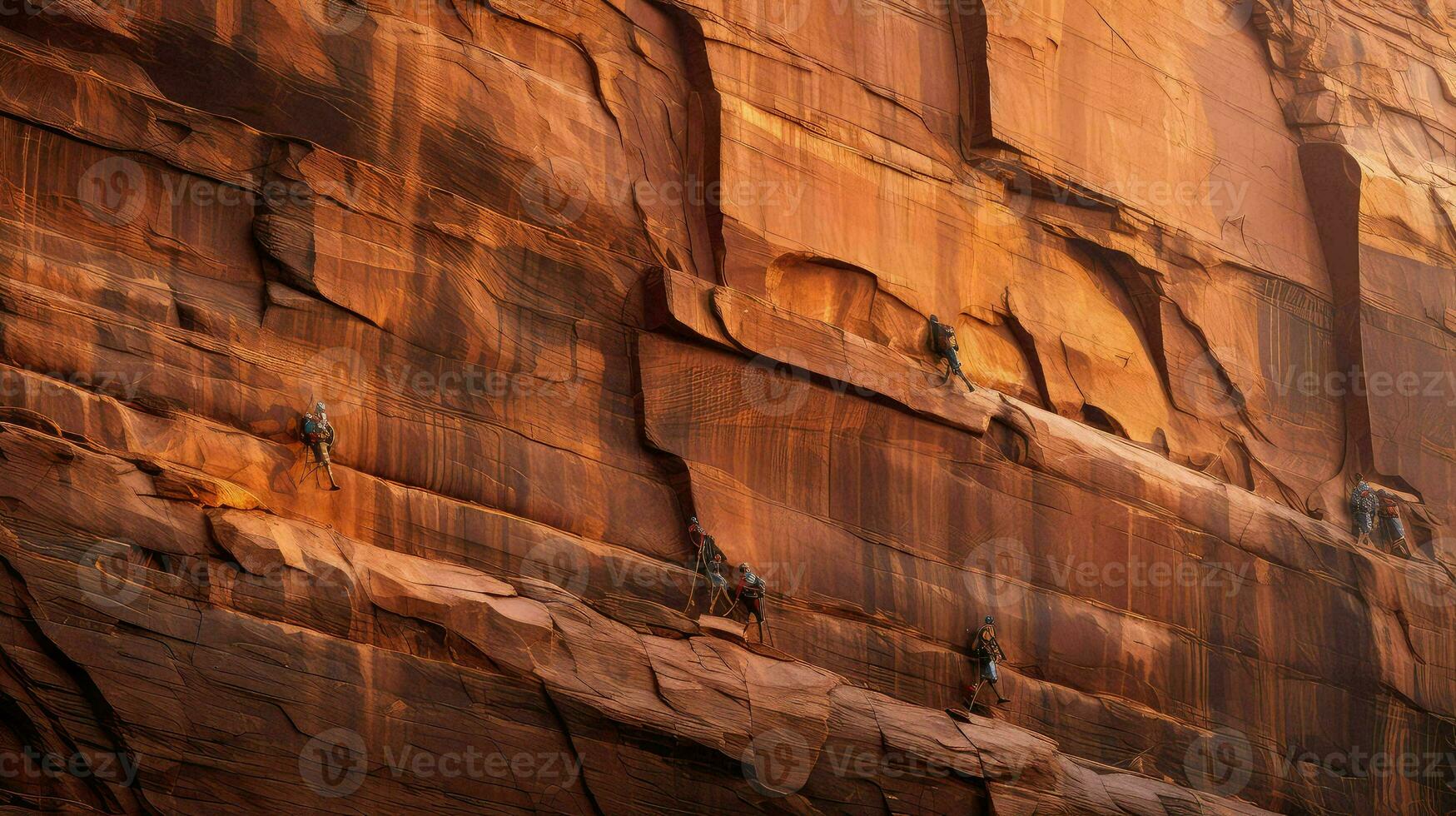 AI generated rocks sandstone cliffs landscape photo