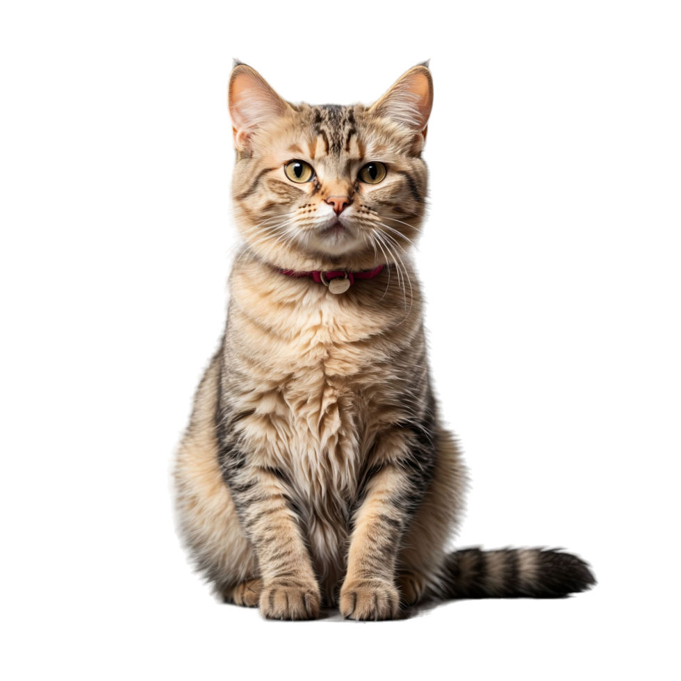 AI generated Portrait of a cat isolated on transparent background png