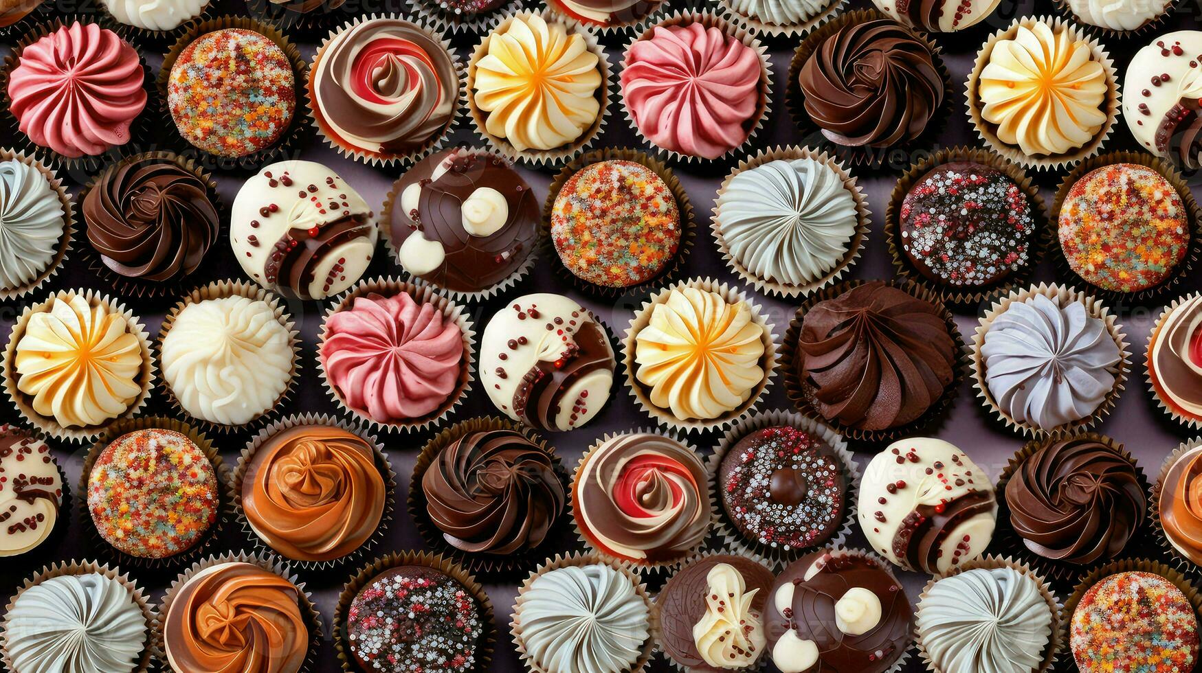 AI generated treat delicious cupcake food photo