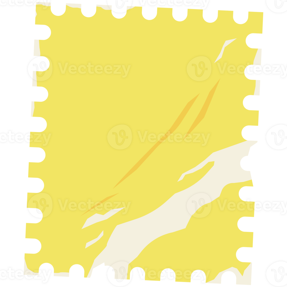 AI generated yellow stamp on transparent background png
