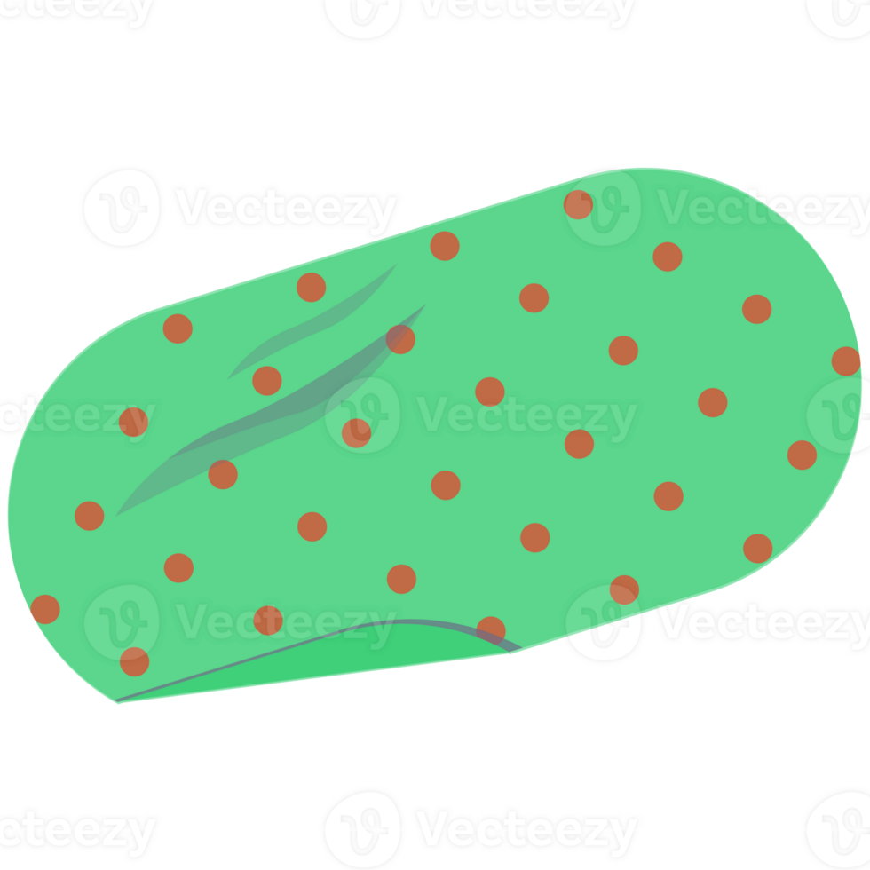 AI generated a green polka dotty sock icon, png