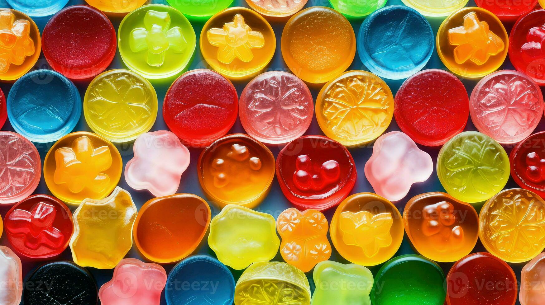 AI generated fruity different candy food photo