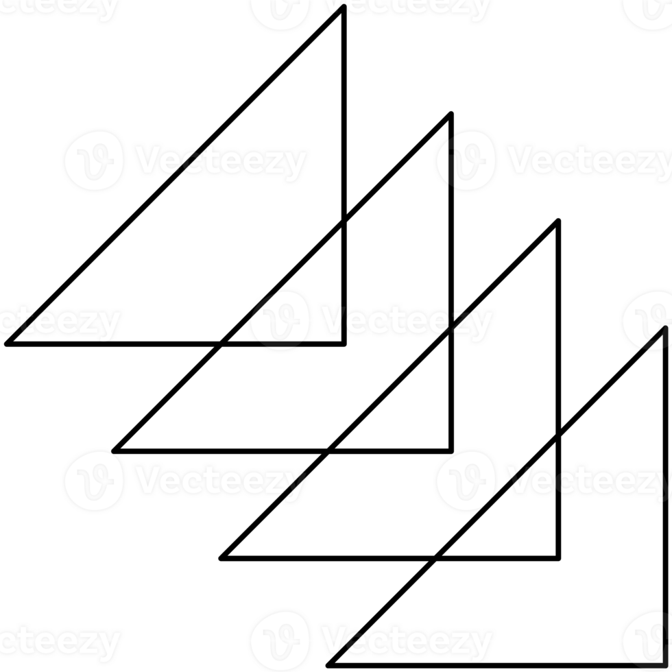 AI generated a triangle with three lines on it 35940577 PNG