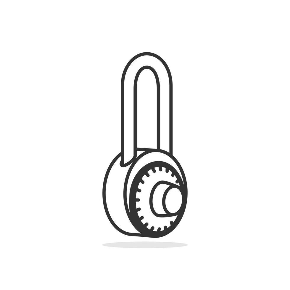 Padlock vector. Padlock For Secure Password vector illustration. Cyber security digital data protection concept