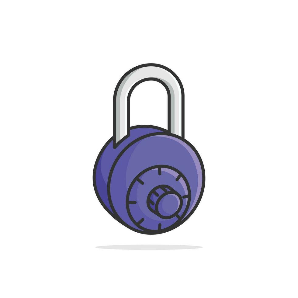 Padlock vector. Padlock For Secure Password vector illustration. Cyber security digital data protection concept