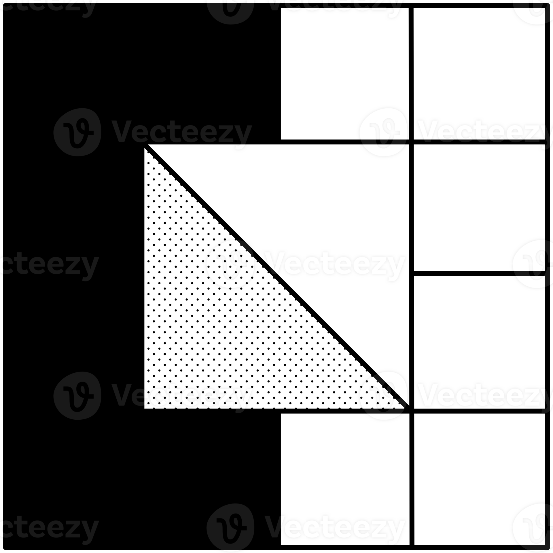 AI generated a square with a black and white square in it 35940670 PNG