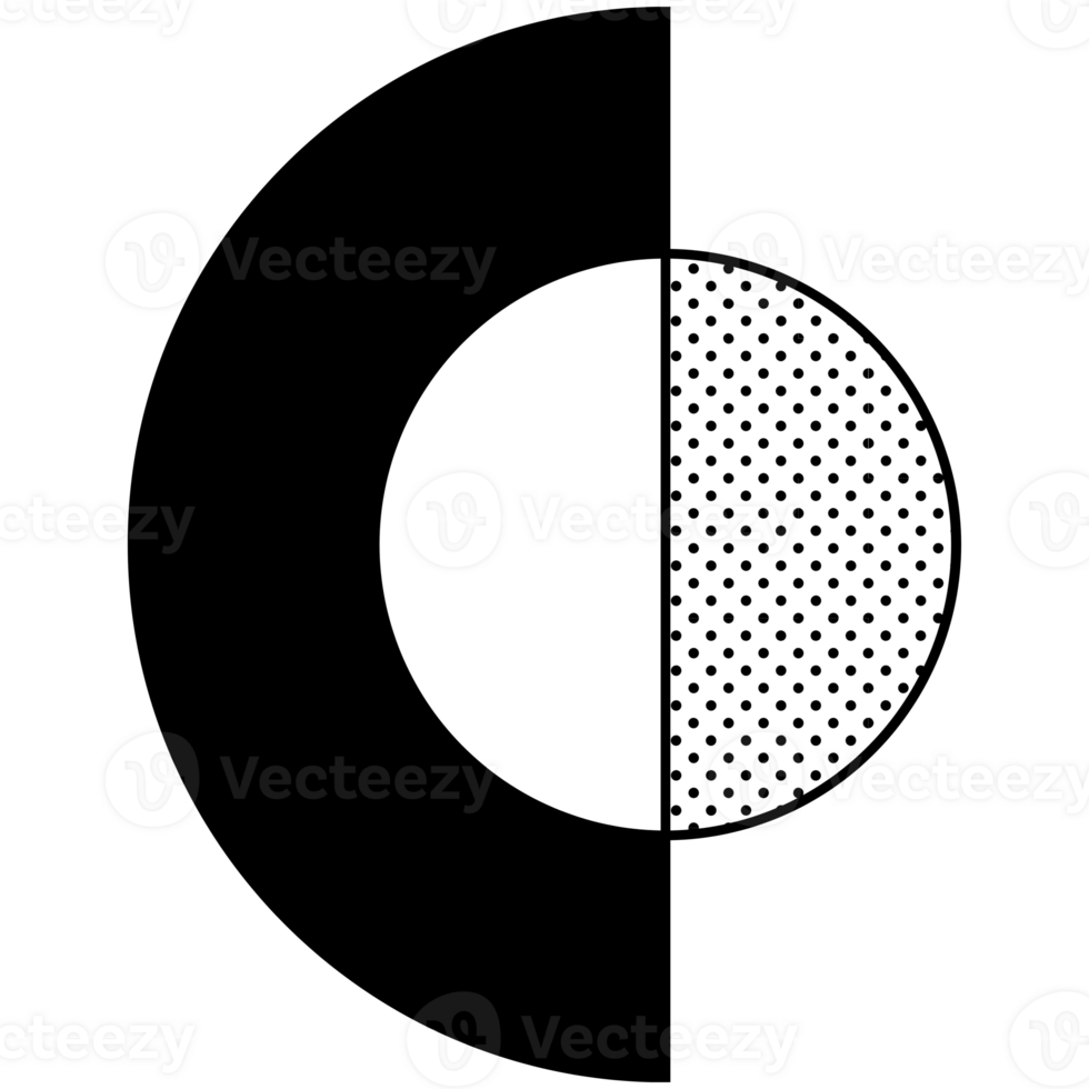 AI generated a black and white circle with a dot on it png