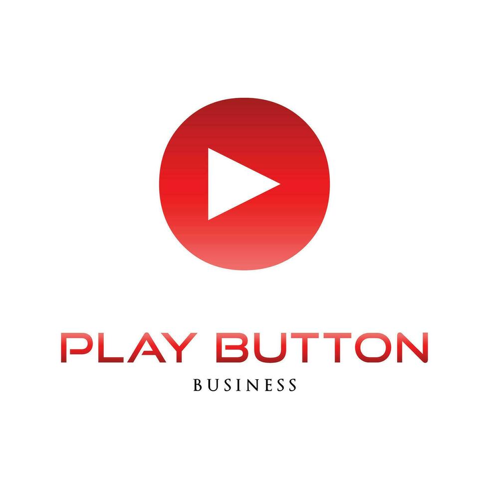 Play Button Icon Logo Design Template vector