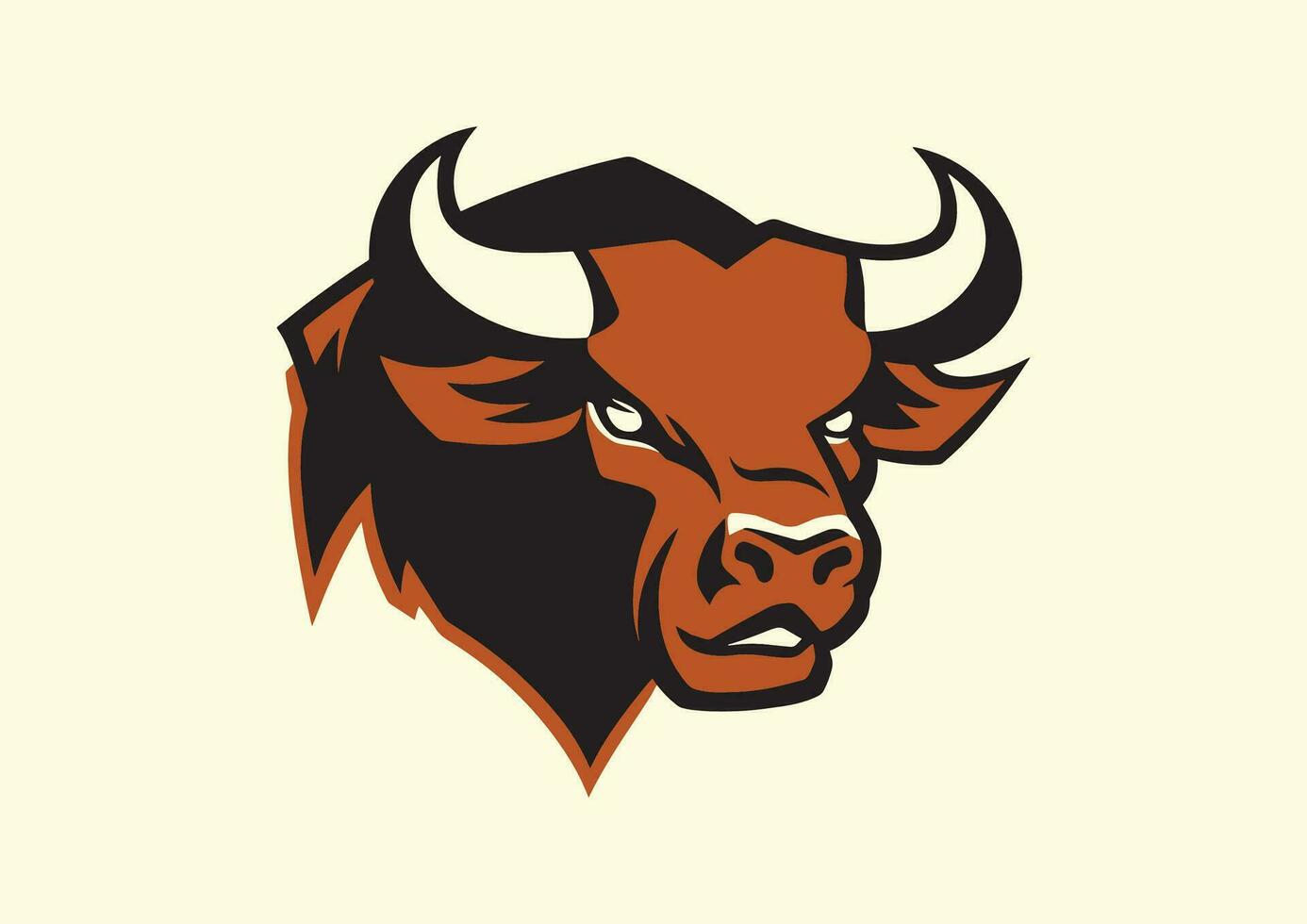 Mad Bull head mascot esport logo. Character for sport and gaming logo concept. vector