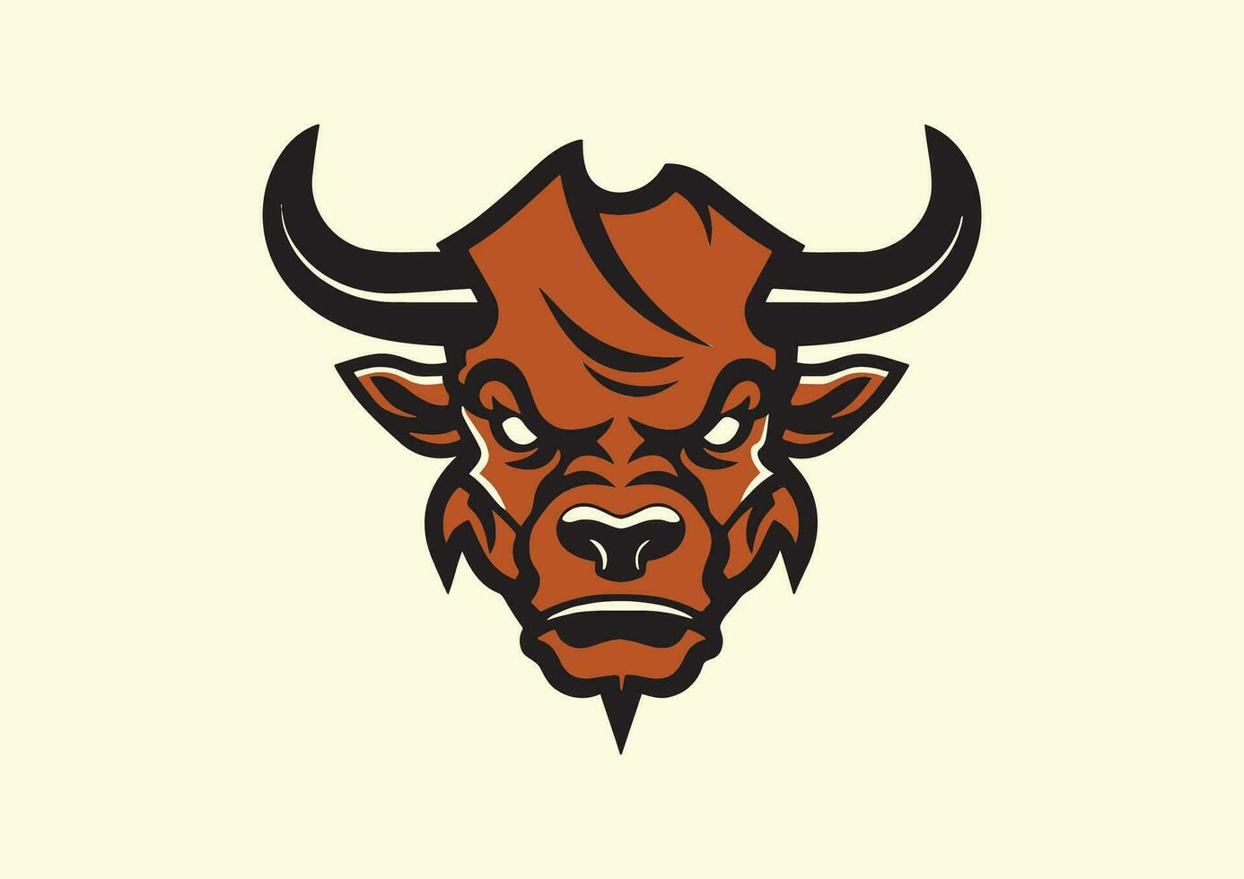 Mad Bull head mascot esport logo. Character for sport and gaming logo concept. vector