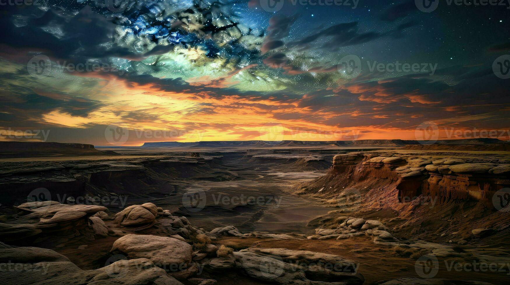 AI generated geology dissected plateau landscape photo