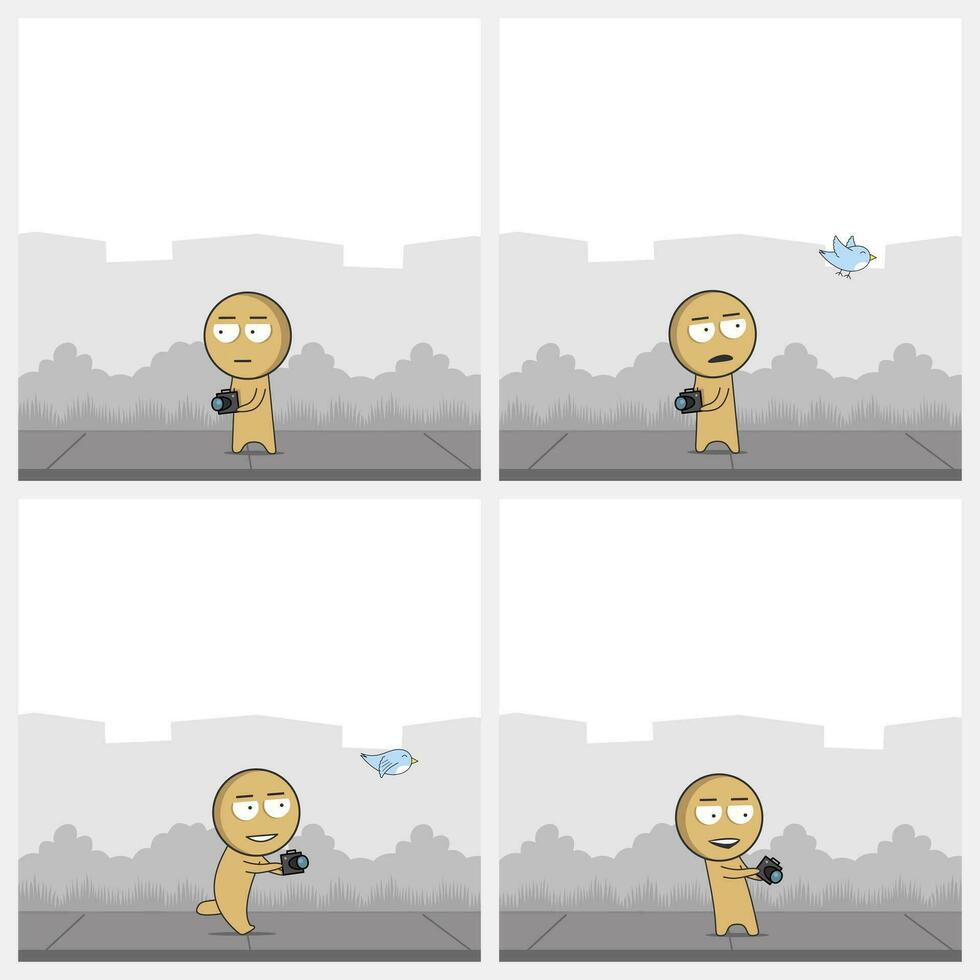 Boy with a camera vector
