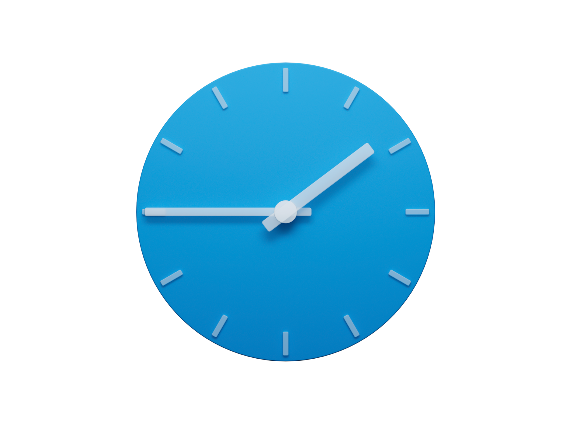 Minimal Clock Time Quarter To Two O clock Or One Forty Five 3d afternoon