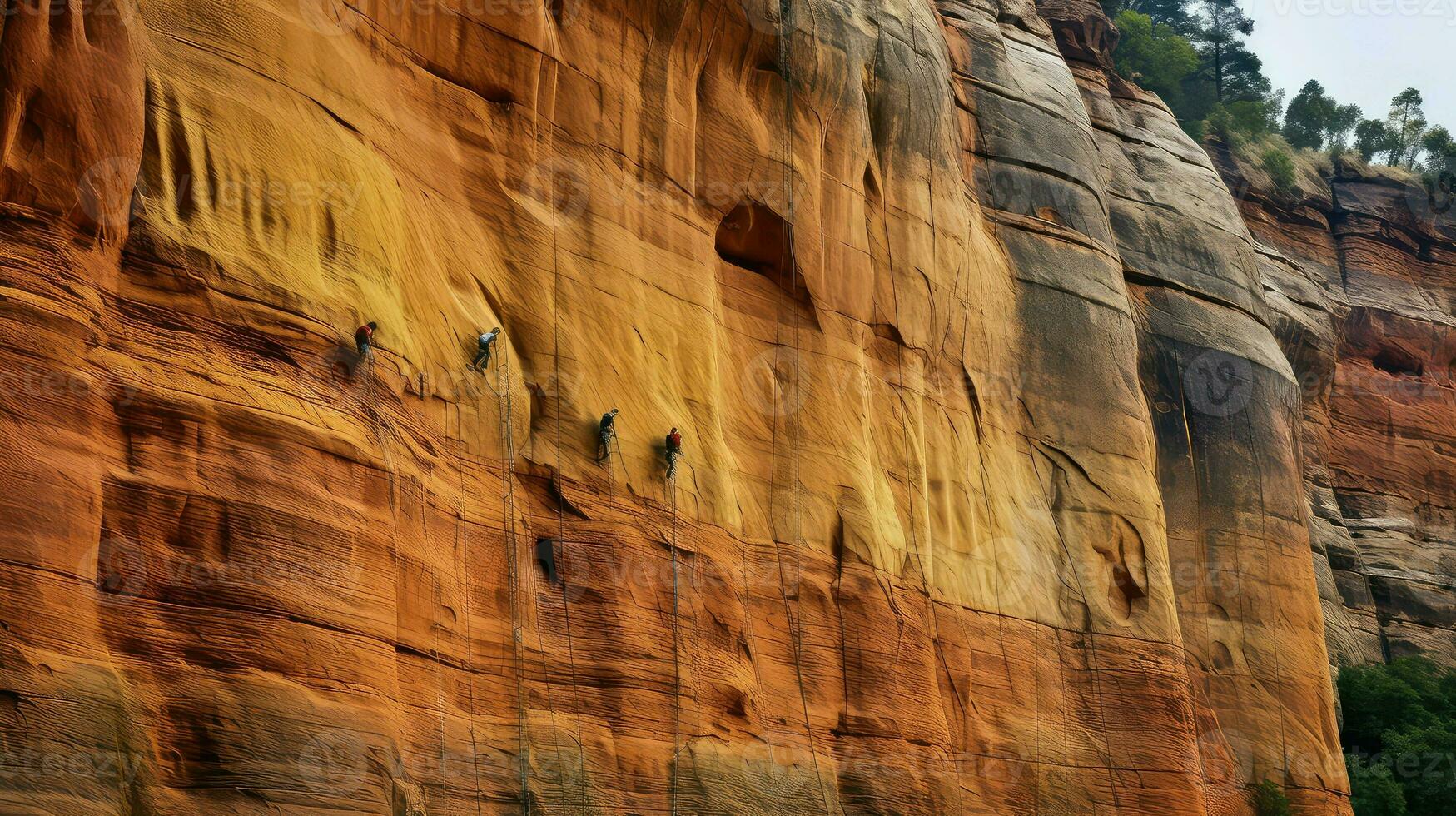 AI generated nature sandstone cliffs landscape photo